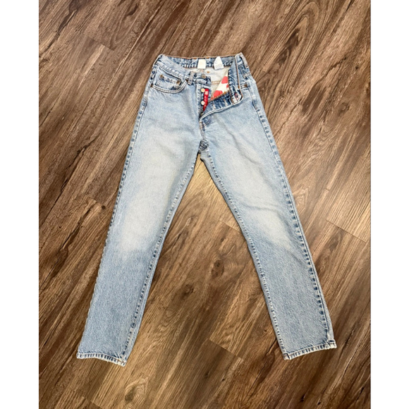Vtg 90s Lucky Brand Dungarees 71 Classic Fit Button Fly Jeans 6/28 Made in USA